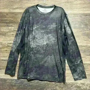 Realtree Black Camo Men's Longsleeve Shirt Size Large